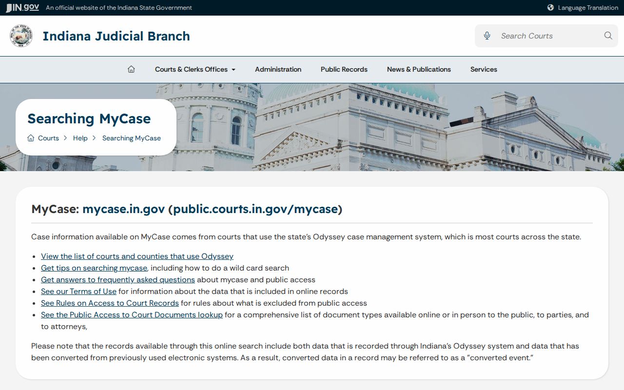 Decatur County court docket Indiana MyCase help