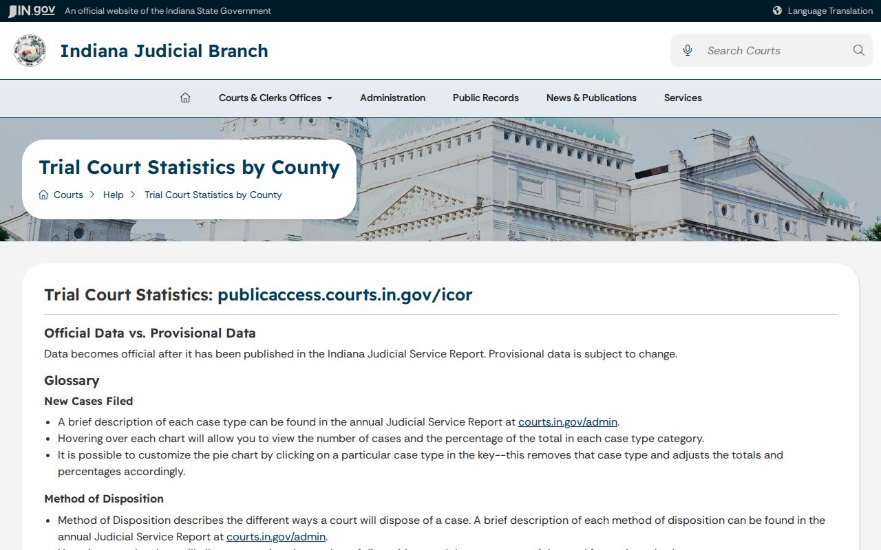 Decatur County court docket statistics help