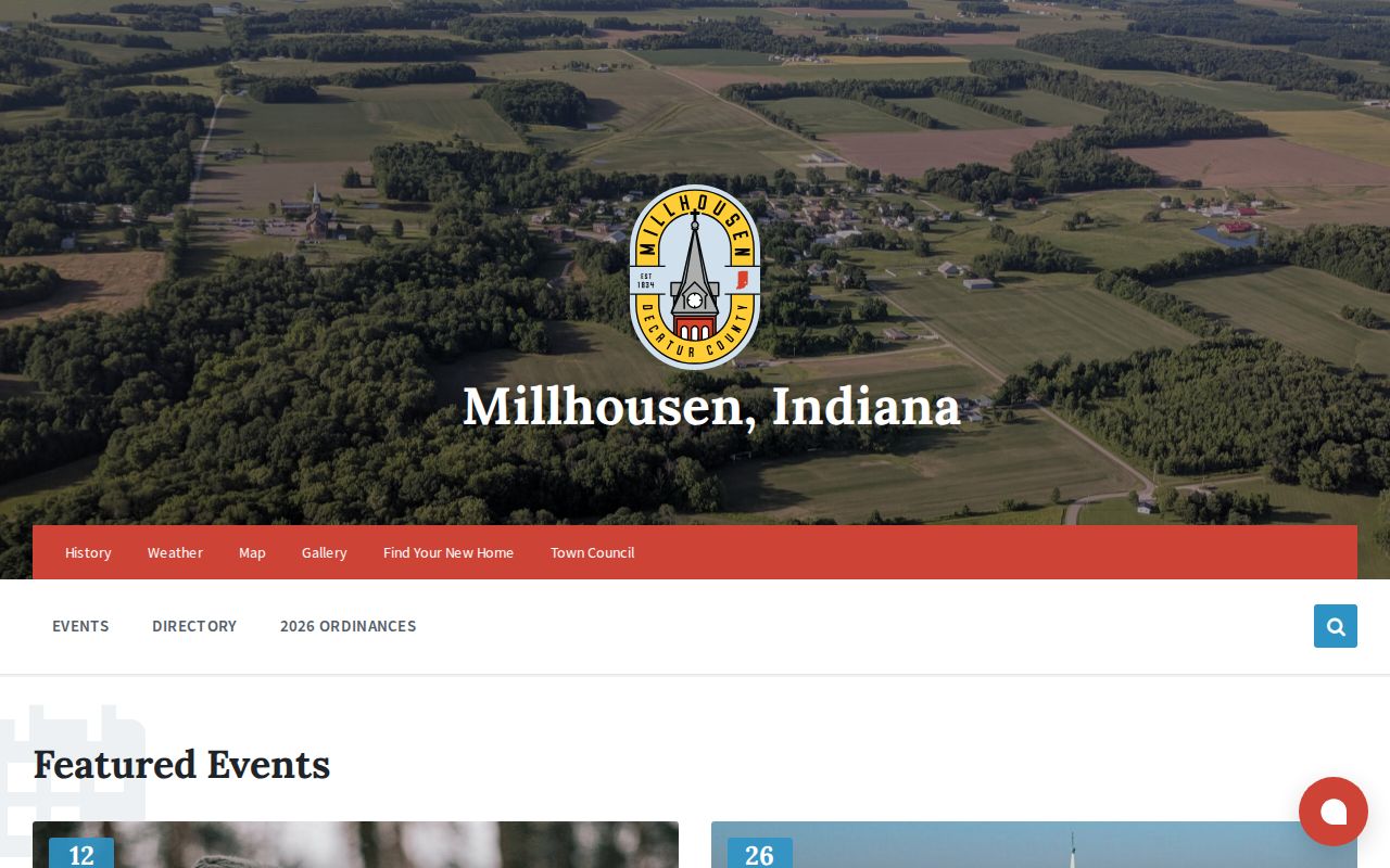 Official Millhousen Indiana town directory and government website