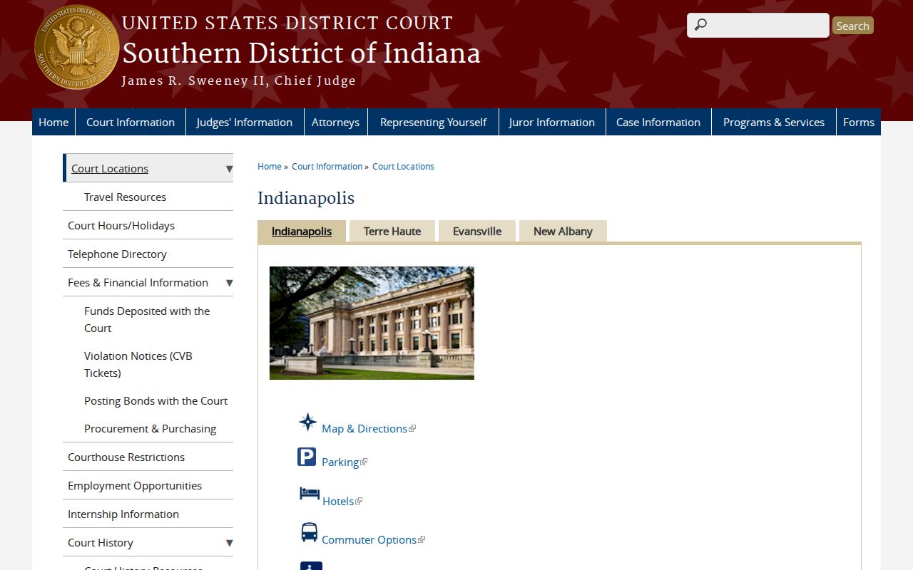 Southern District of Indiana Indianapolis Division information